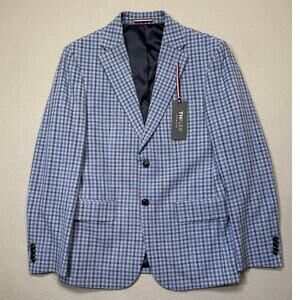 Tommy Hilfiger Men's Modern-Fit Windowpane Sport Coat blue charcoal 36S $295